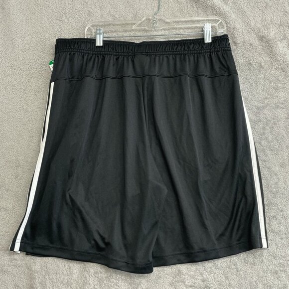 NEW Adidas Men's XL Stripe Shorts Black/White Polyester Athletic - Picture 3 of 8